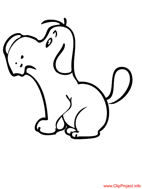 Dog colouring page for free