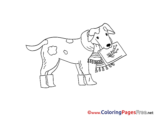 Dog Colouring Sheet download free