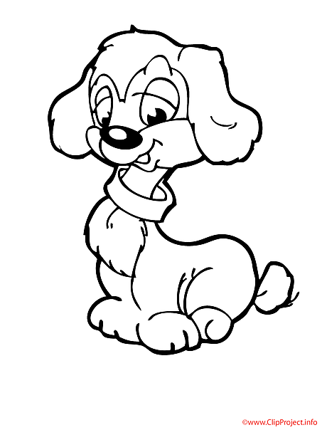 Dog free coloring sheet