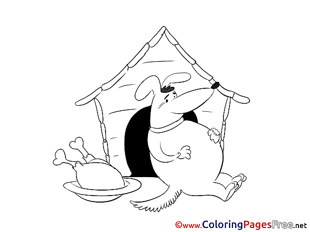 Food Dog Coloring Sheets download free