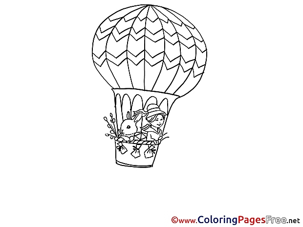 Balloon free Easter Coloring Sheets