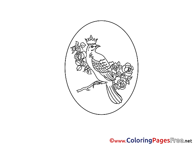 Bird Egg for Kids Easter Colouring Page