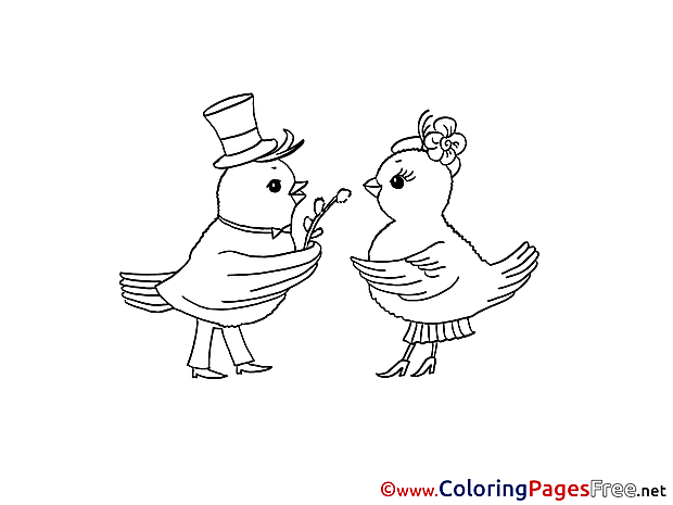 Birds free Easter Coloring Sheets