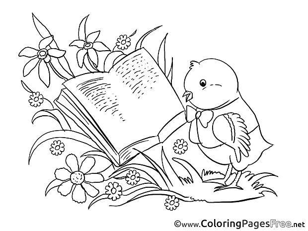 Book Bird printable Easter Coloring Sheets