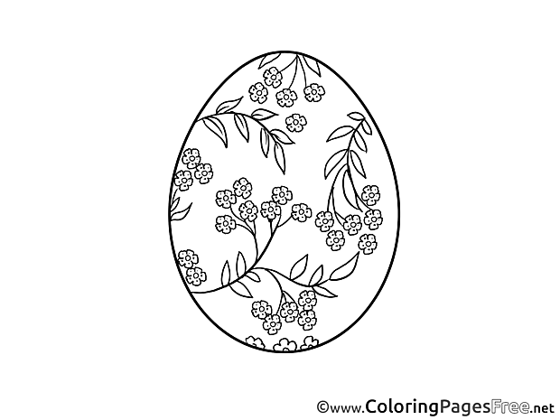 Branches Egg download Easter Coloring Pages