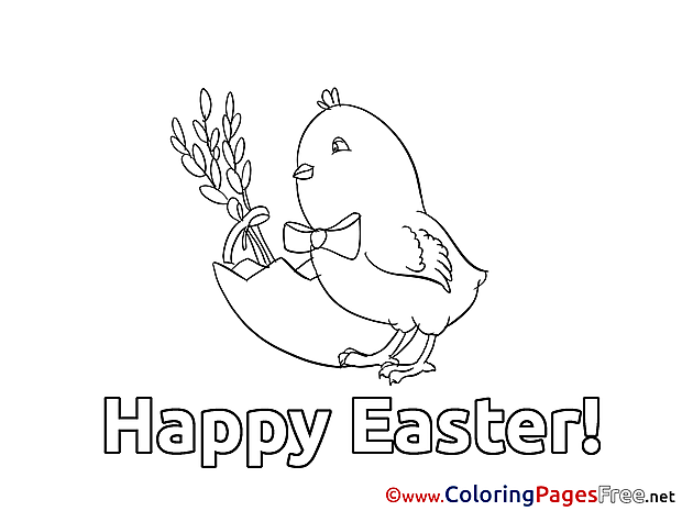 Chicken printable Coloring Pages Easter