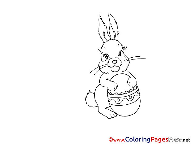 Colouring Page Easter free Bunny