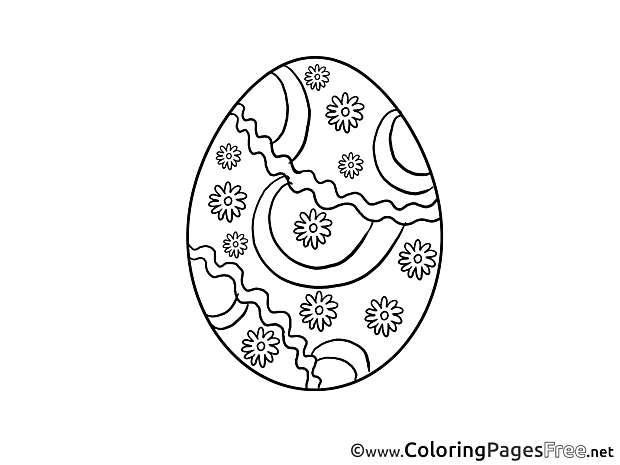 Decoration Coloring Sheets Easter Egg free