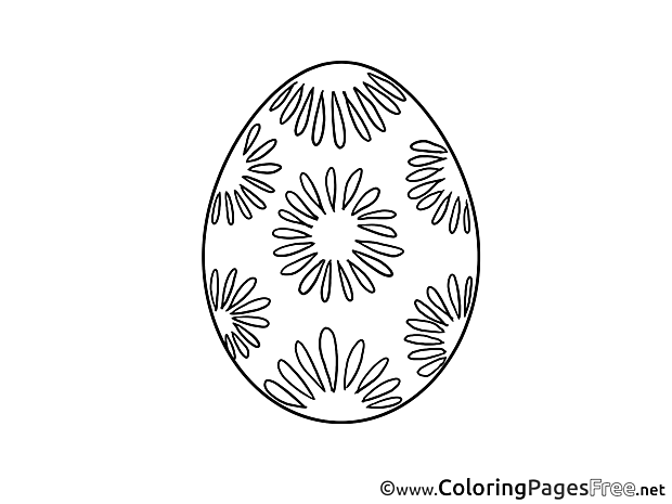 Decoration Egg free Colouring Page Easter