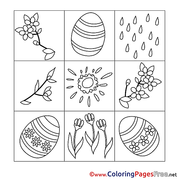Decoration free Easter Coloring Sheets