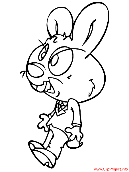 Easter coloring page hare
