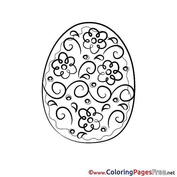 Easter Egg Coloring Pages free