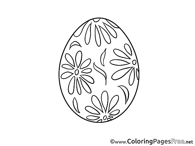Easter Egg Kids Coloring Page