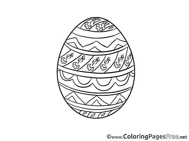 Egg Colouring Page Easter free