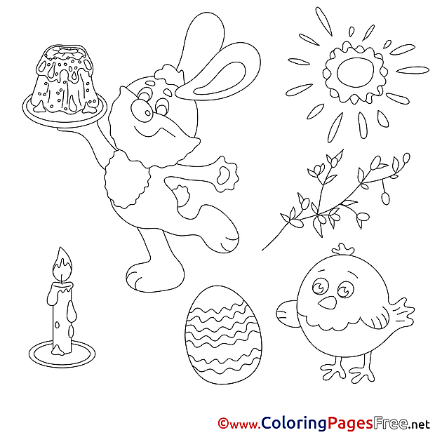 Feast Colouring Page Easter free