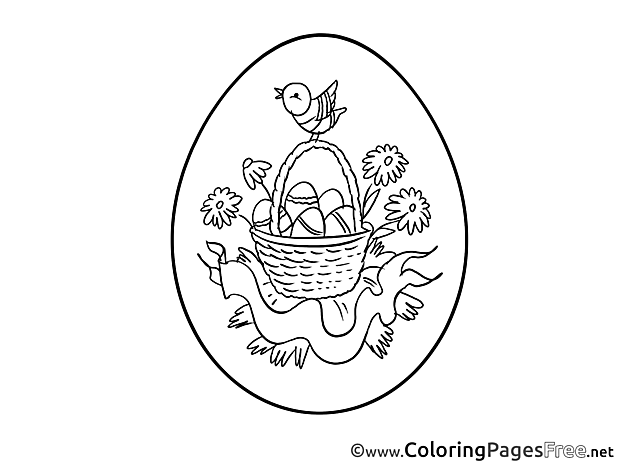 Flowers Egg printable Easter Coloring Sheets