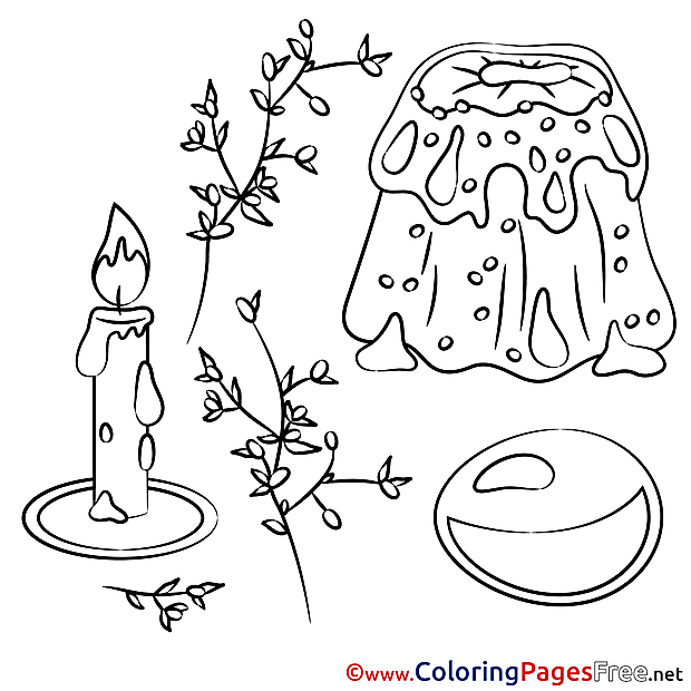 Food printable Easter Coloring Sheets