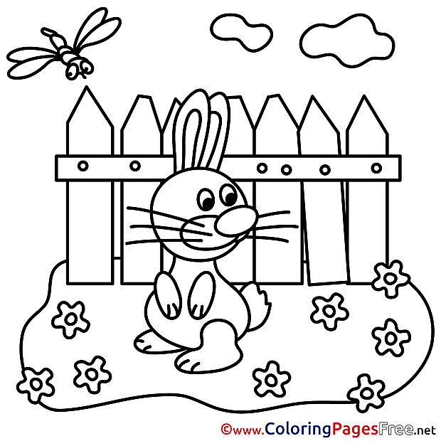 Garden Colouring Page Easter free