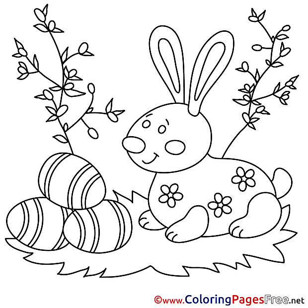 Grass Eggs Colouring Sheet download Easter
