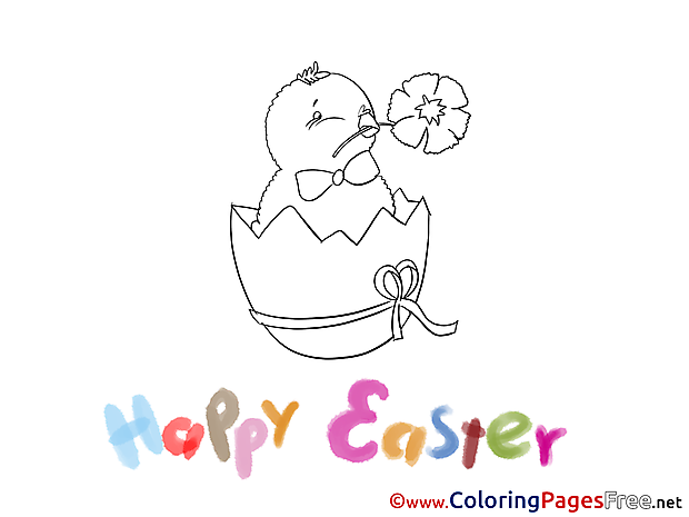 Holiday Chicken printable Coloring Pages Easter