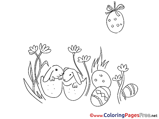 Little Bunnies download Easter Coloring Pages