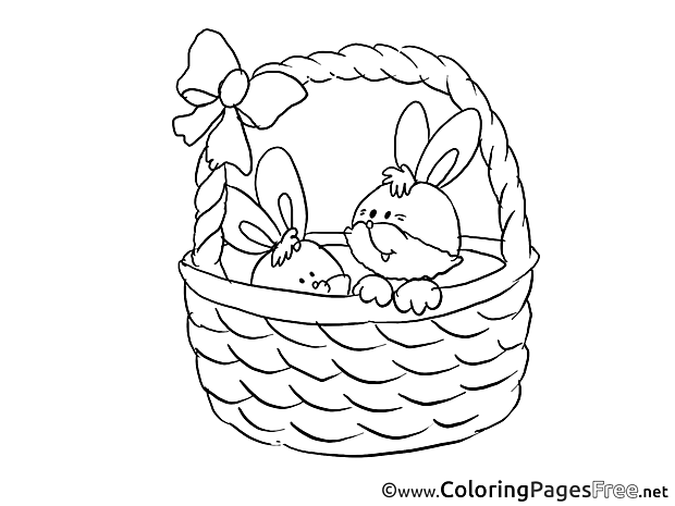 Little Bunnies Easter Coloring Pages download