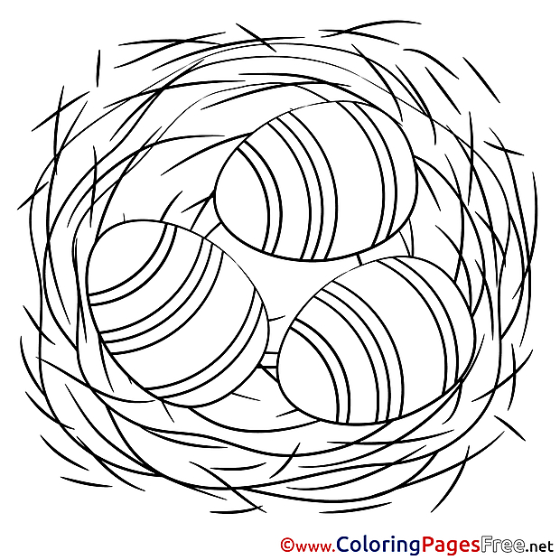 Nest Coloring Pages Easter