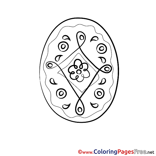Ornament Kids Easter Coloring Pages
