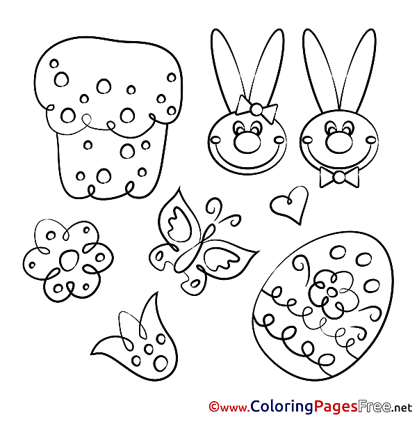 Pie Bunny Coloring Pages Easter