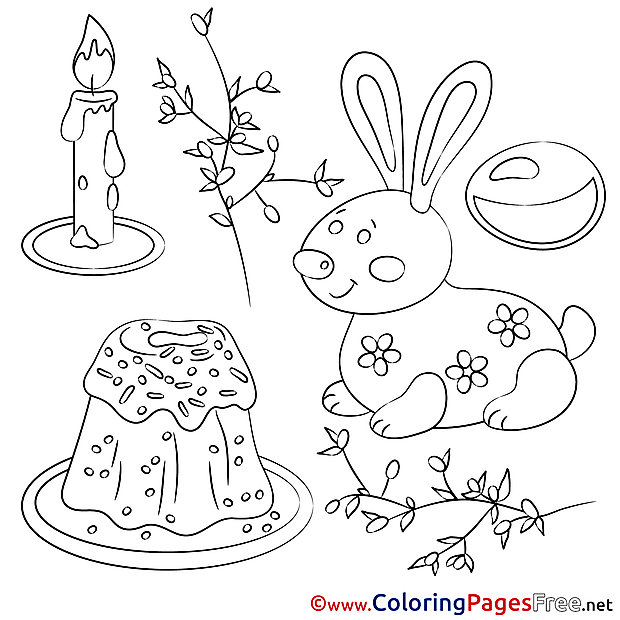 Pie Coloring Sheets Easter free