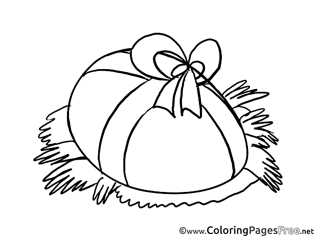 Present Egg Kids Easter Coloring Pages