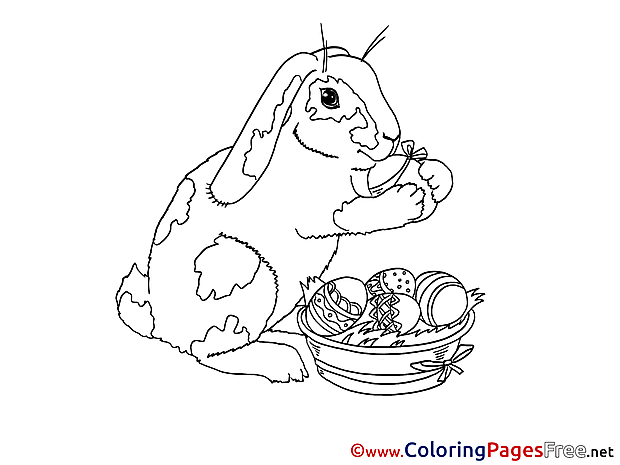 Printable Hare Coloring Pages Easter