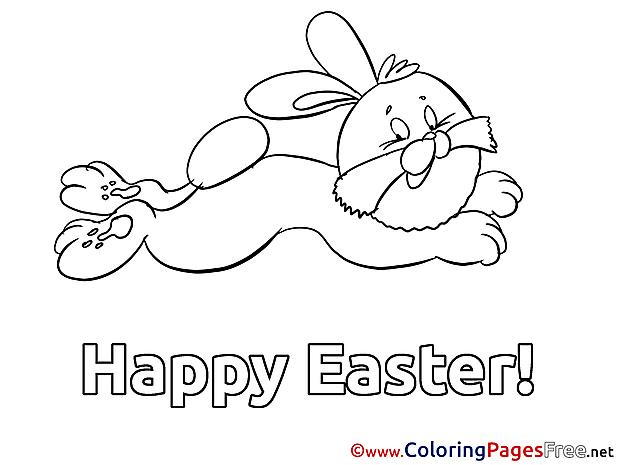 Rabbit printable Easter Coloring Sheets