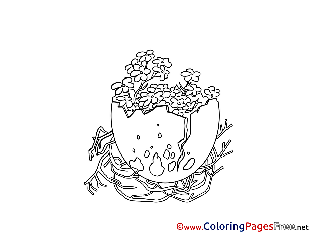 Sticks Egg Kids Easter Coloring Pages