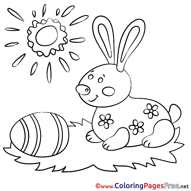 Sun Hare download Easter Coloring Pages