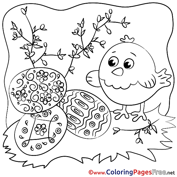 Willow Chicken Easter free Coloring Pages