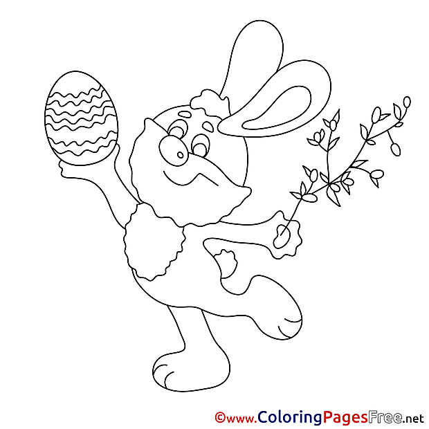 Willow Hare Easter Coloring Pages free