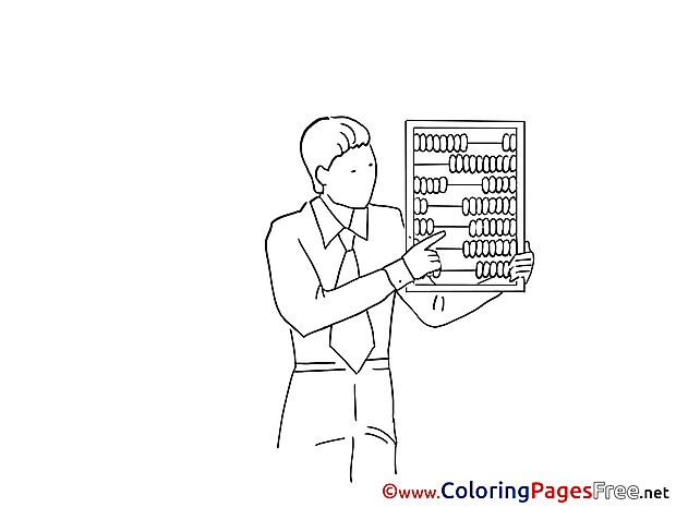 Abacus Man Children Coloring Pages free