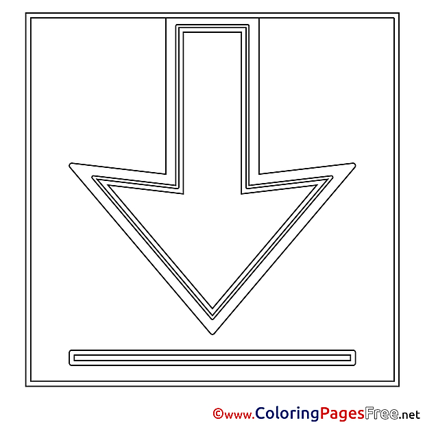 Arrow download Colouring Sheet free