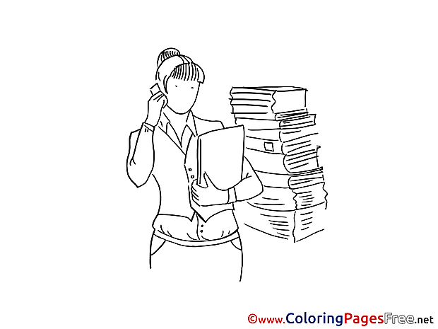 Books Woman Coloring Pages for free