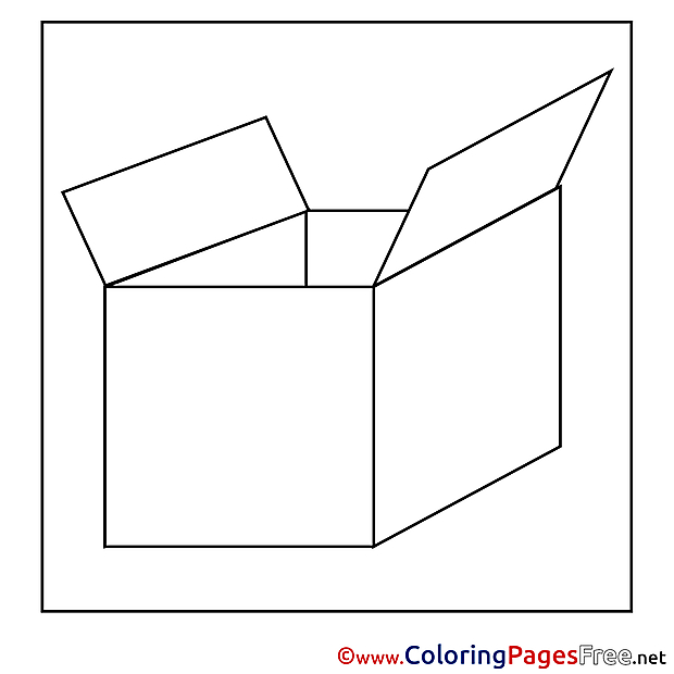 Box free Colouring Page download