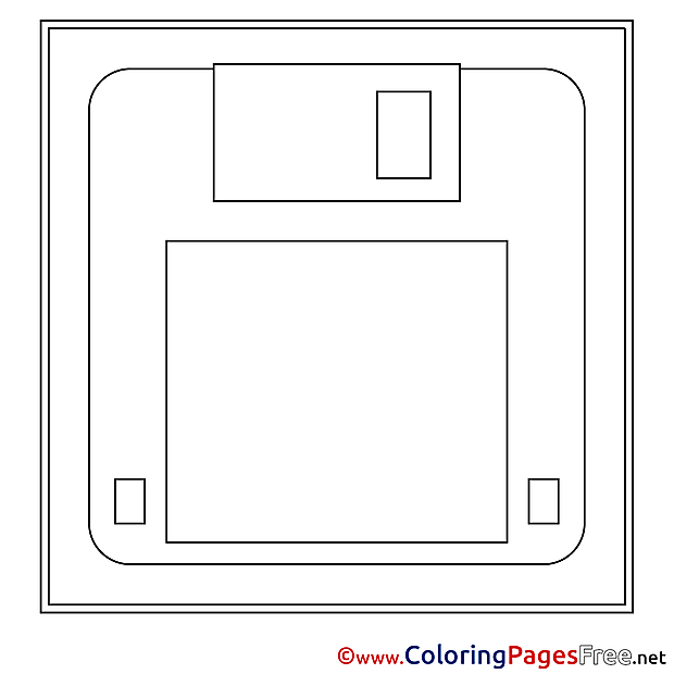 Floppy Disk for Children free Coloring Pages