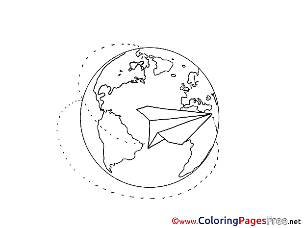 Globe Kids free Coloring Page