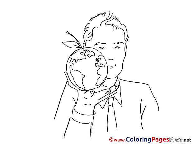 Globe Man for free Coloring Pages download