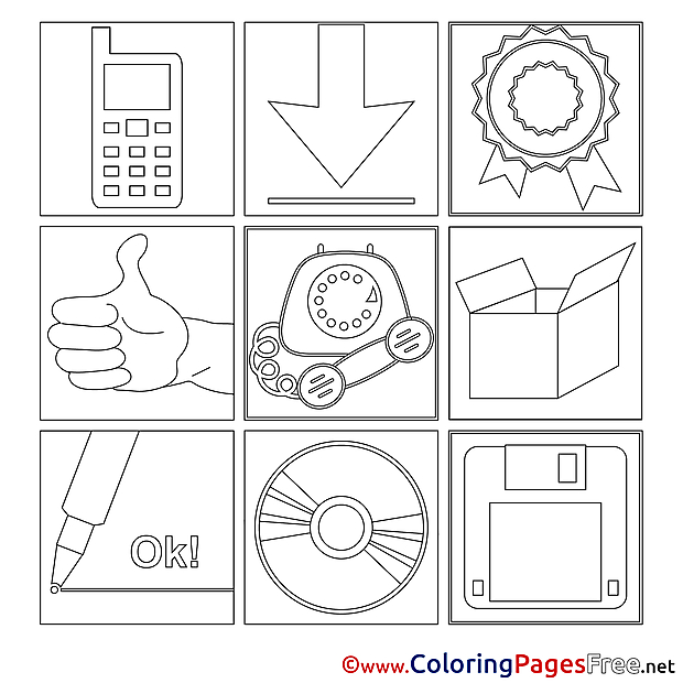 Images Office Colouring Page printable free