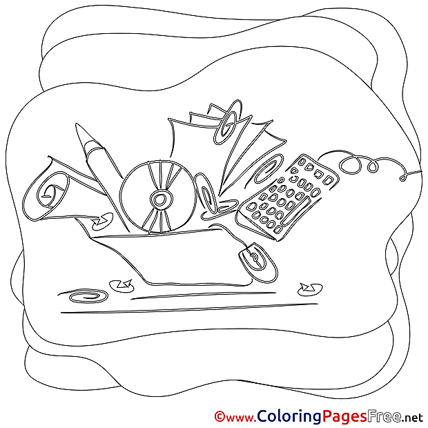 Kids free Work Coloring Page