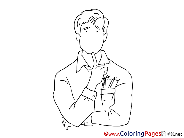 Man thinks printable Coloring Sheets download