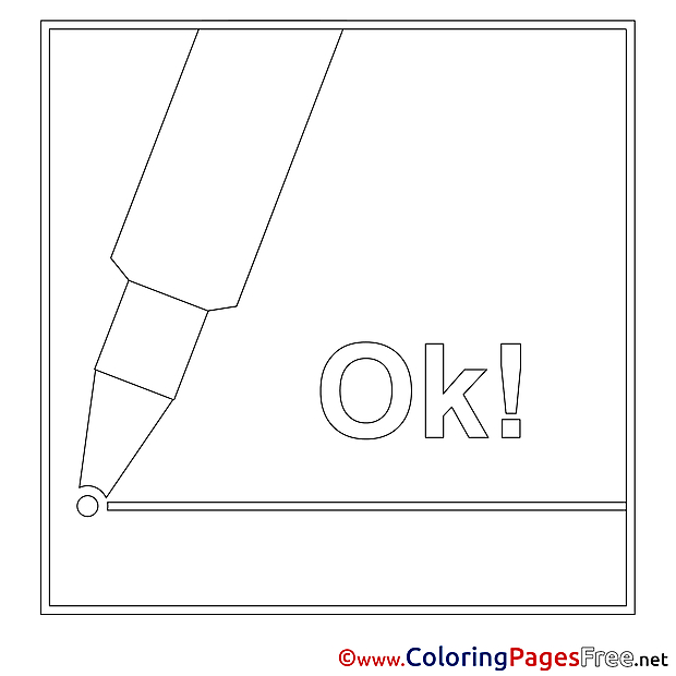 Marker Colouring Page printable free