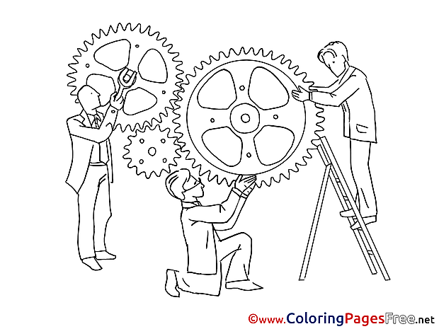 Mechanism Workers Kids download Coloring Pages