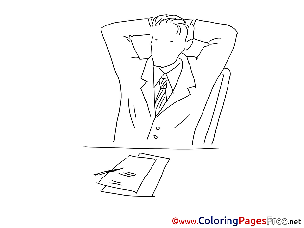 Office Job Kids download Coloring Pages